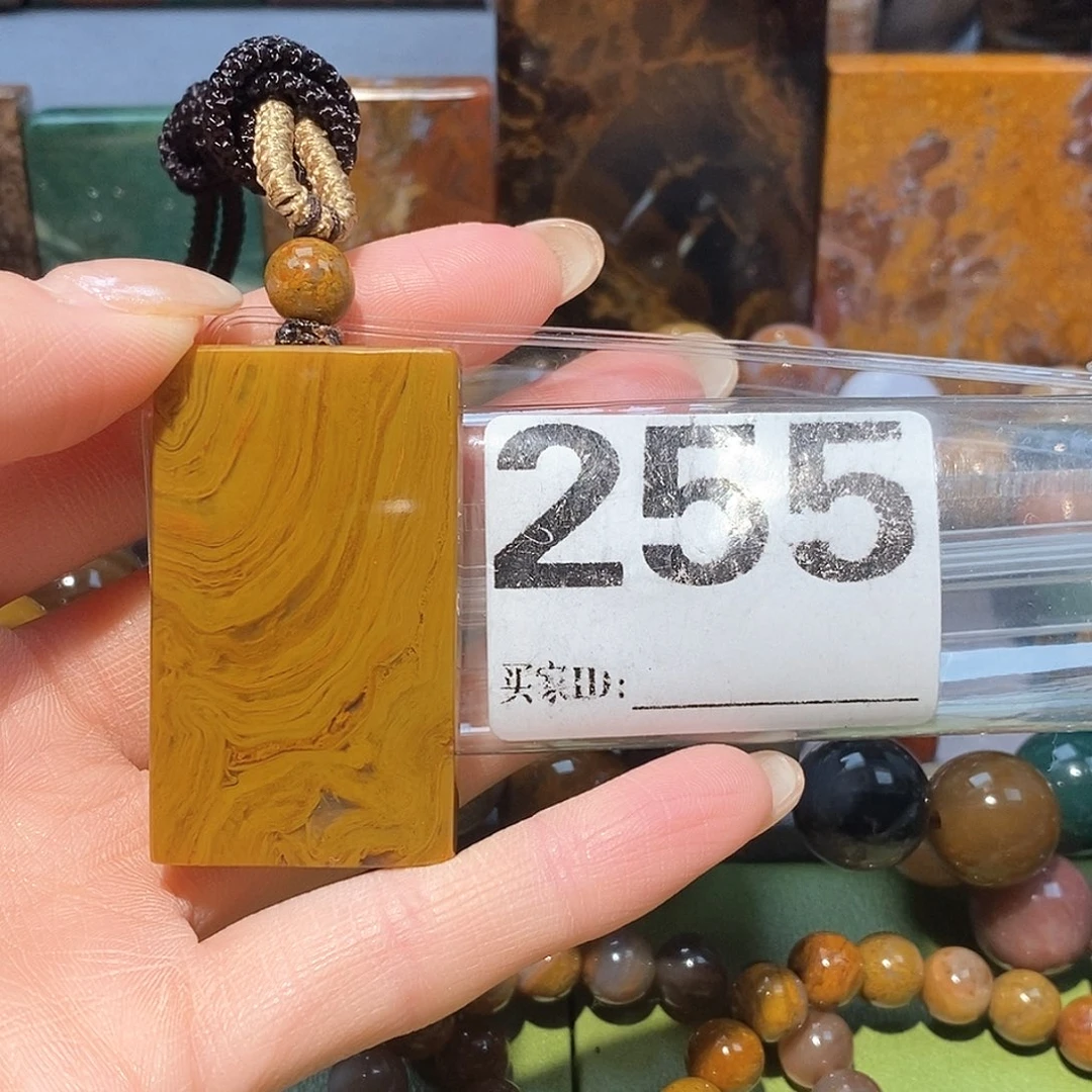 未镶嵌天然北票硅化玉吊坠硅化玉