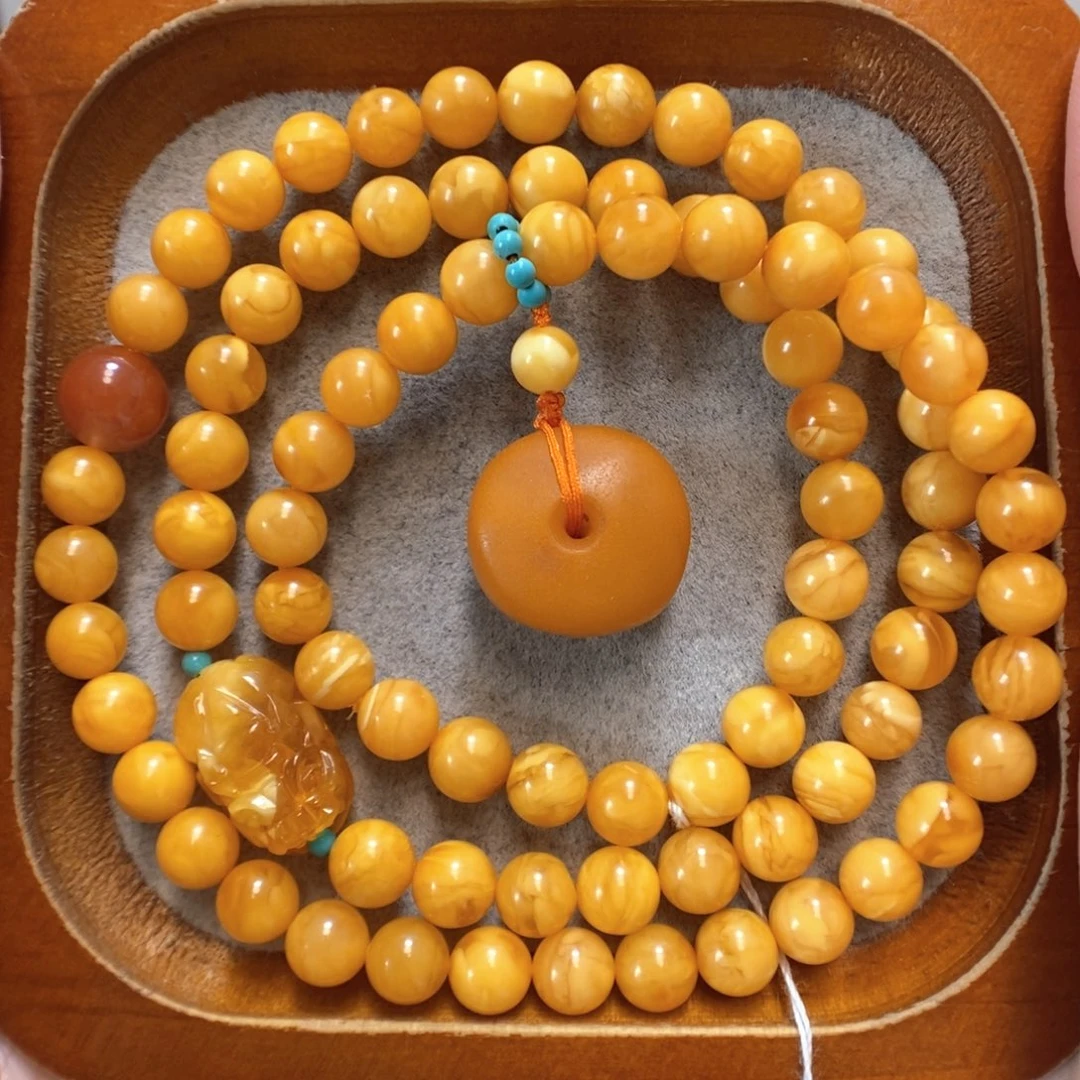 未镶嵌蜜蜡手串蜜蜡手串