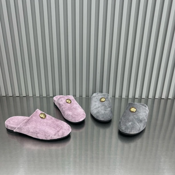 法式穆勒鞋2025春季新款真皮糖果色舒适平底百搭包头半拖鞋女外穿