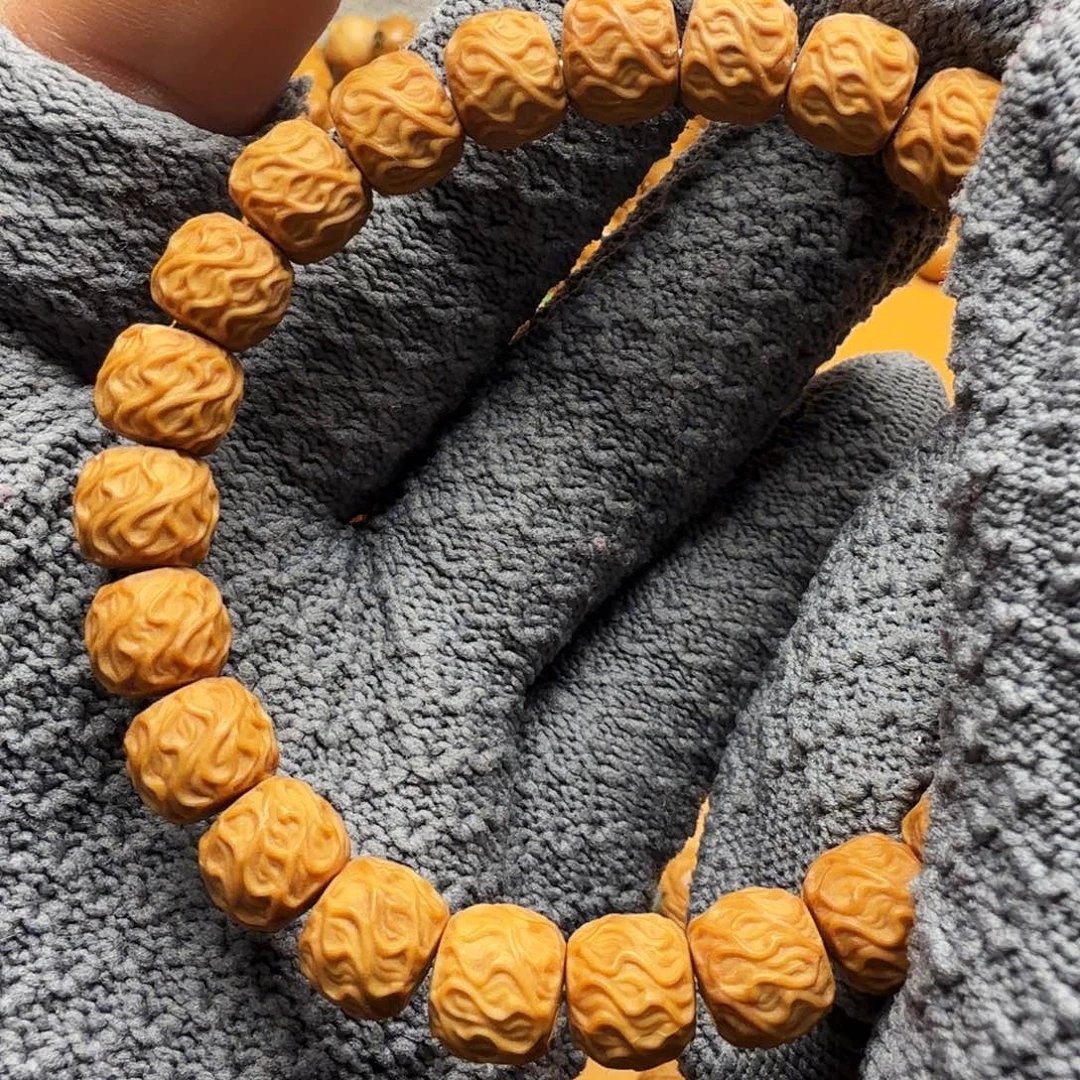 猴头核桃手串龙纹素