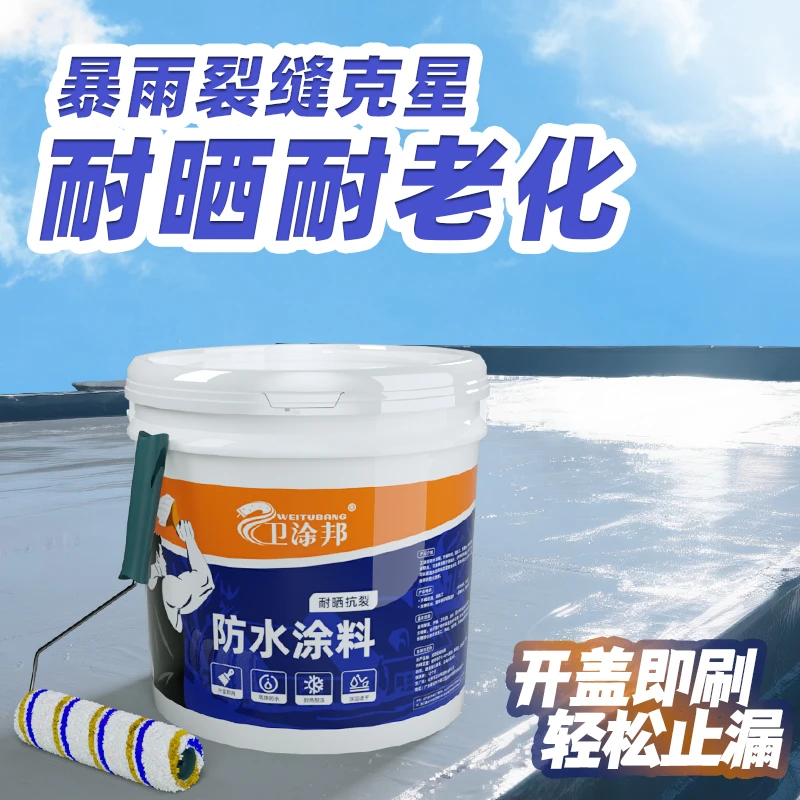屋顶专用防水涂料楼顶堵漏王外墙房顶裂缝漏水墙面渗水防漏胶补漏