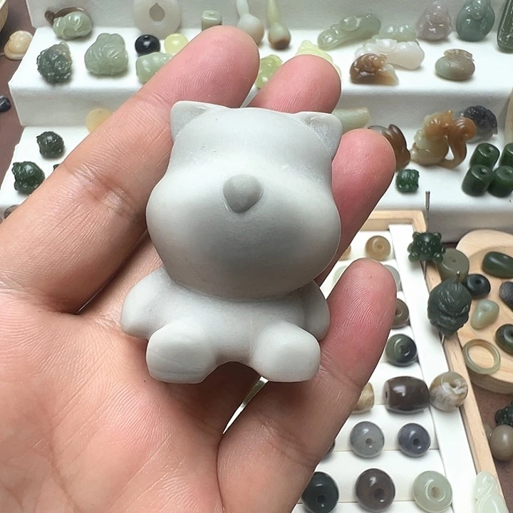 未镶嵌和田玉珠宝半成品那*晓