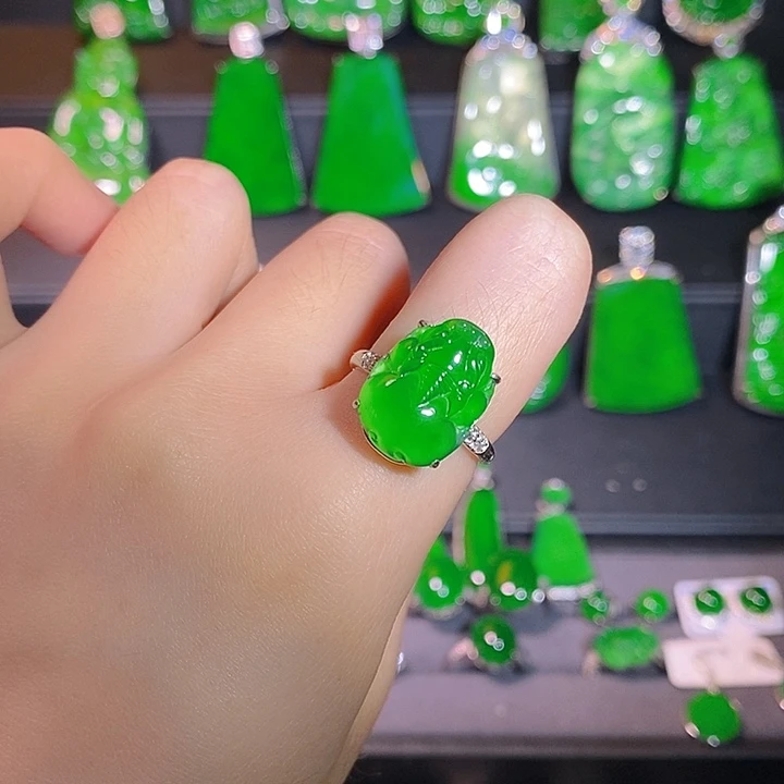 翡翠银S925镶嵌颈饰