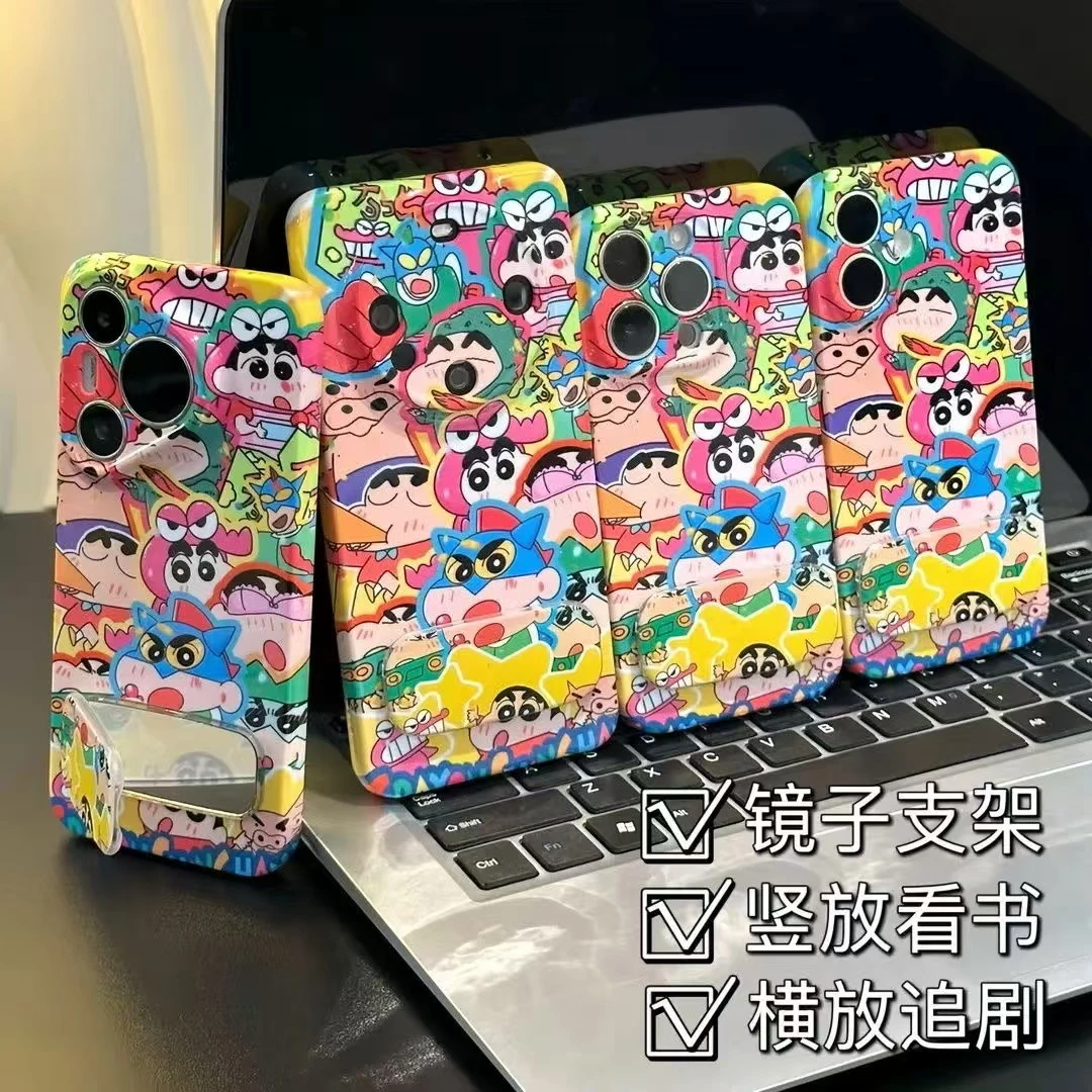 鳄鱼小新超人适用苹果16手机壳iPhone15可爱14PLUS菲林13/7/8情侣