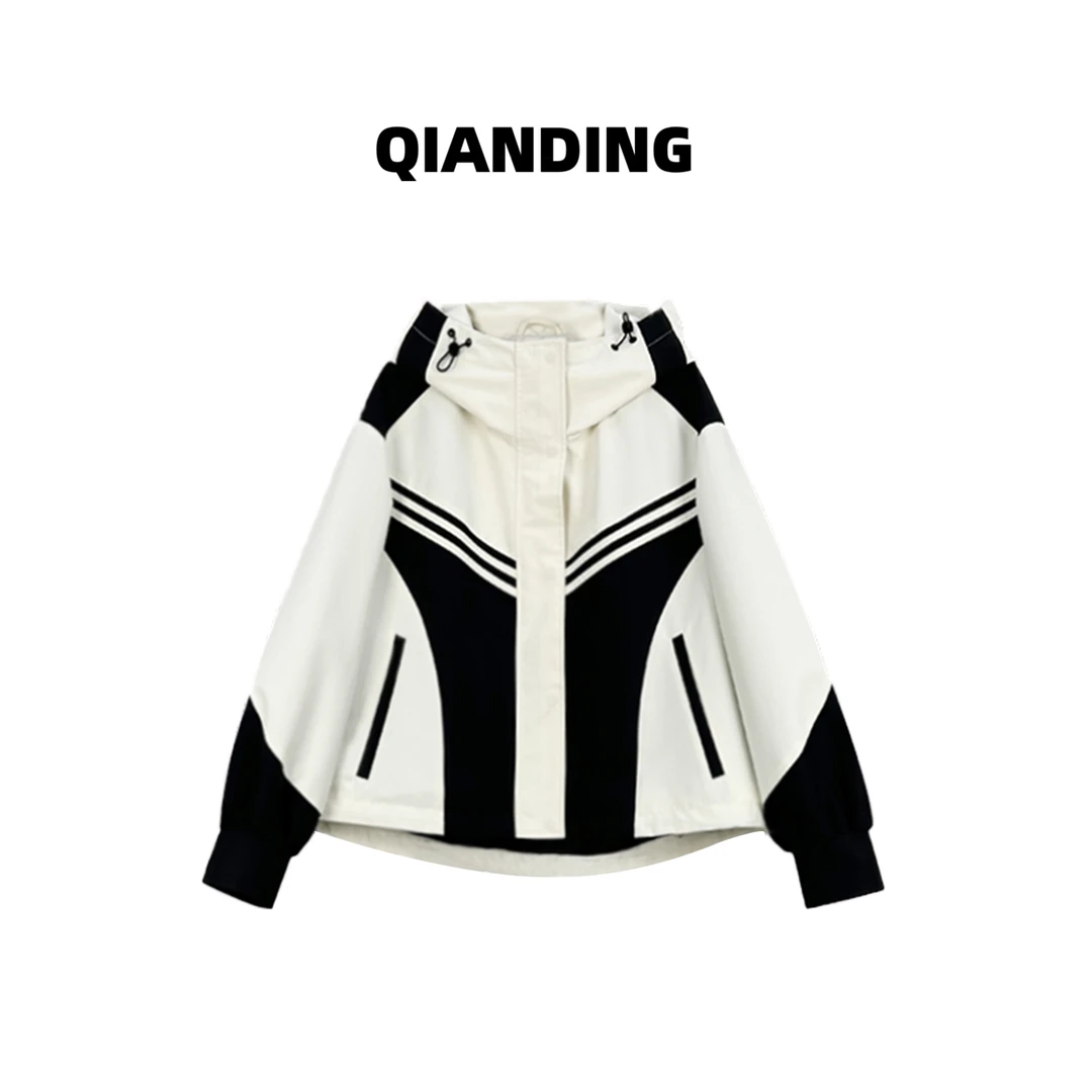 【QIANDING】羽绒服两件套新款冲锋套装F010