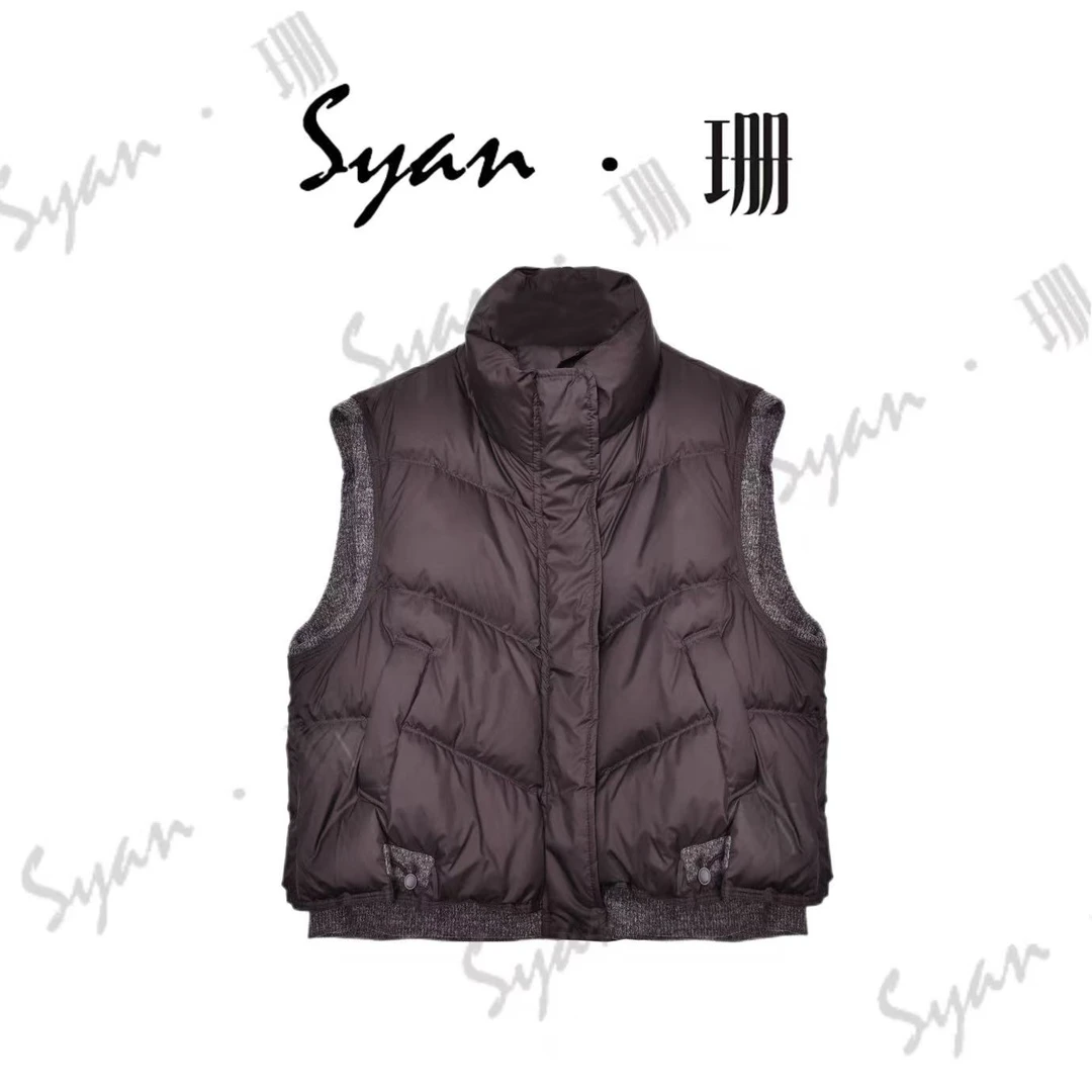 Syan【绒雾】白鸭绒保暖洋气时尚百搭秋冬女装设计师潮流羽绒马甲