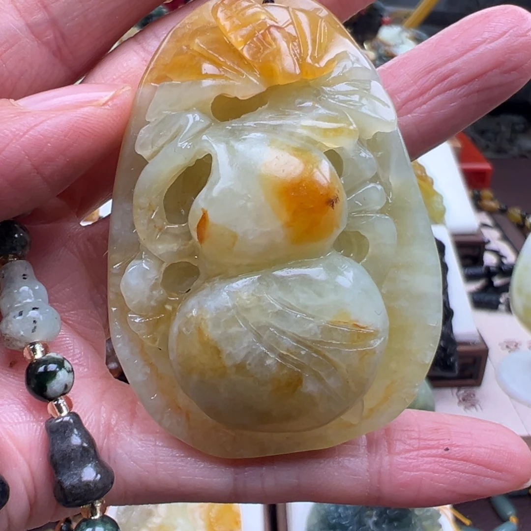 岫玉未镶嵌挂件挂件