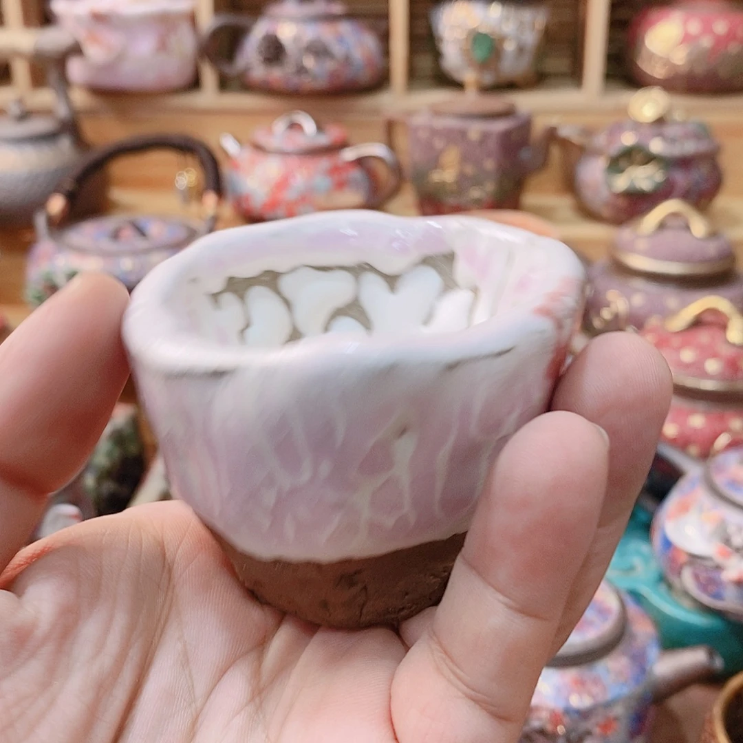 粗陶志野柴烧茶器