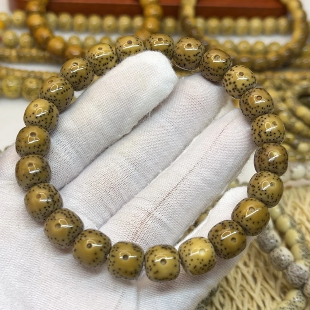 手串星月菩提原生态石玉料大眼睛