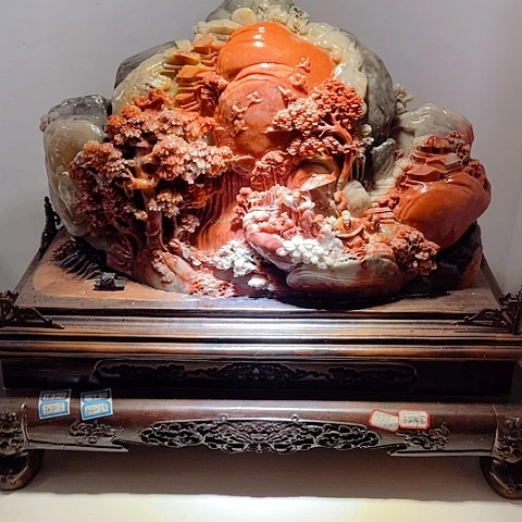 寿山石山水摆件大靠山