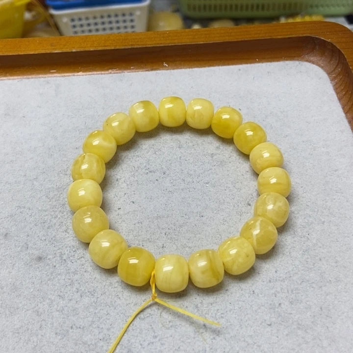 蜜蜡未镶嵌裸石手串