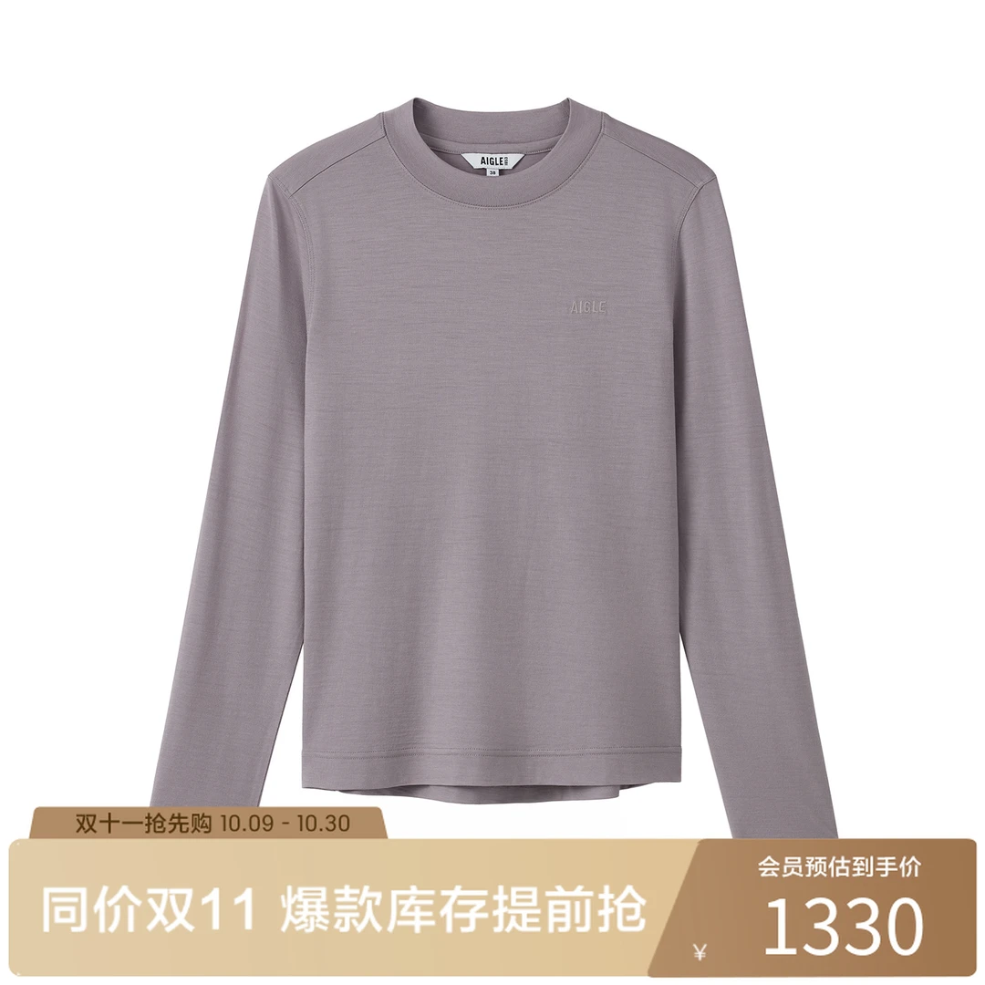 【25年秋冬新款】AIGLE艾高时尚保暖休闲套头圆领针织衫毛衣女BO08