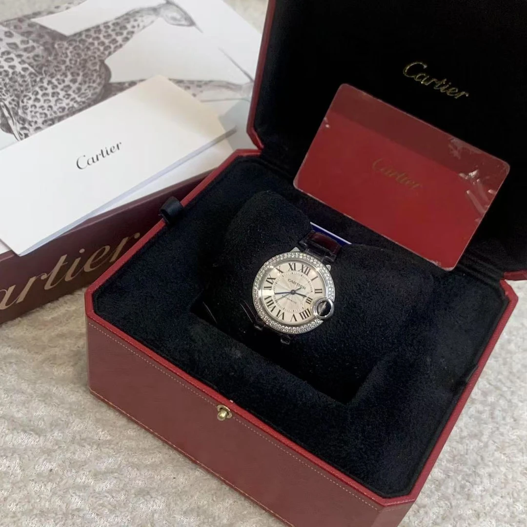 99新 Cartier/卡地亚 壹臻/蓝气球自动机械表33 后镶钻 56872188