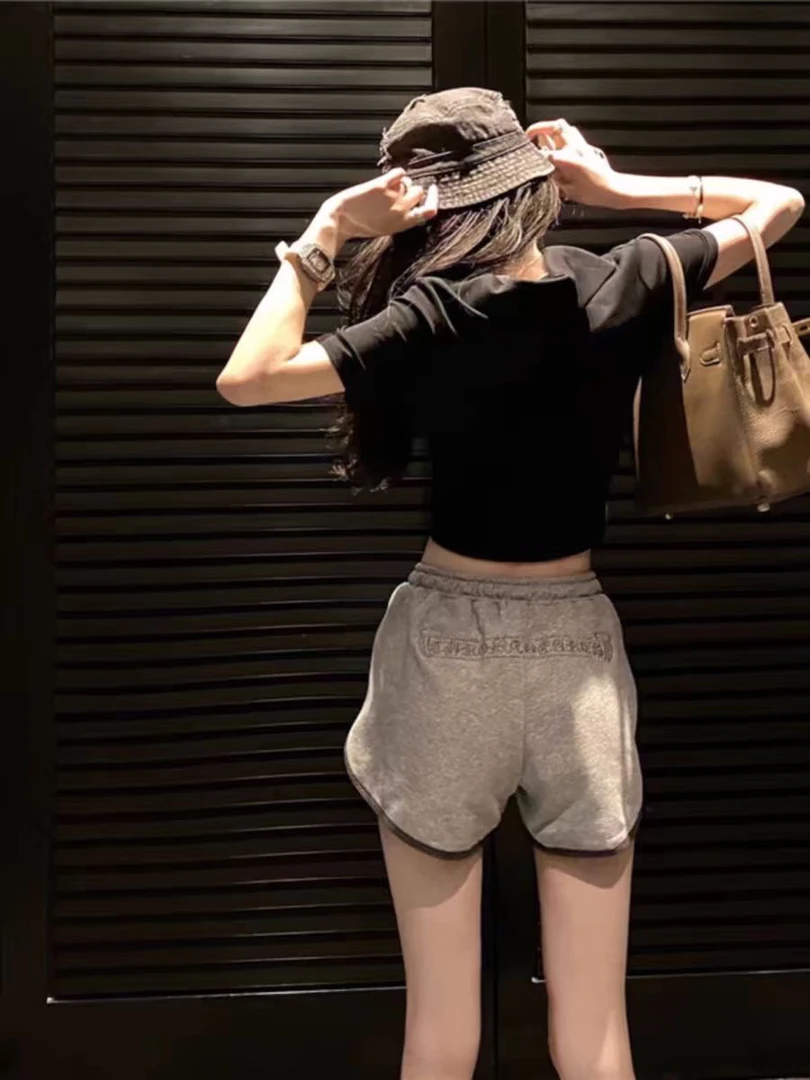 Y5重工刺绣女潮牌女裤宽松1665GG