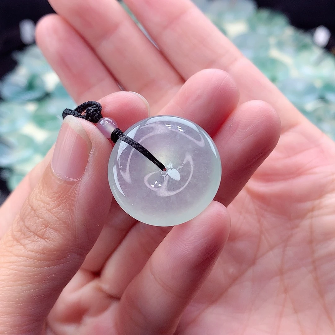 翡翠未镶嵌颈饰编号130-尺寸22/6