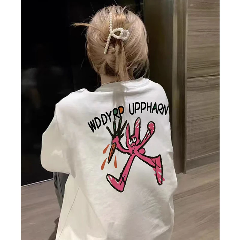 白色纯棉正肩短袖t恤女夏季2025新款爆款设计感美式半袖宽松上衣