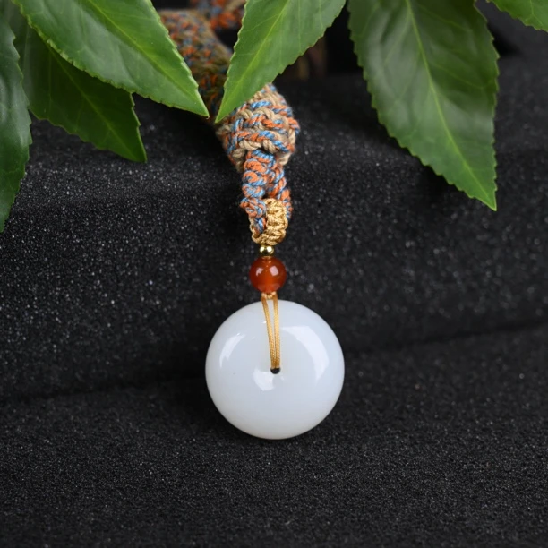 天然和田玉俄料平安扣23.5mm*13.6mm（WH3450）