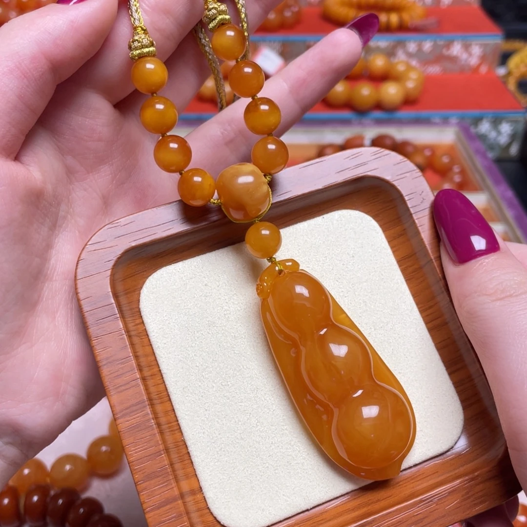 蜜蜡颈饰未镶嵌项链