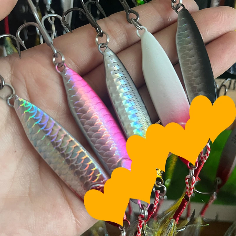 【10个包邮】【飘落铁板刃】5-30克远投铁板路亚饵翘嘴专用铁板