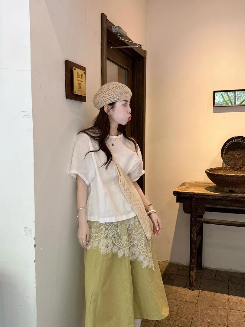 2025夏季新款整套高级感韩版独特绝美短袖上衣百搭半身裙两件套装