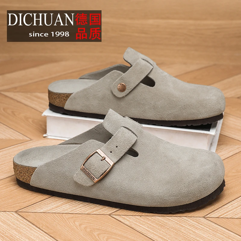 【蓉专属】帝川【邓恩熙同款】软木拖鞋包头鞋休闲情侣半拖懒人勃肯鞋