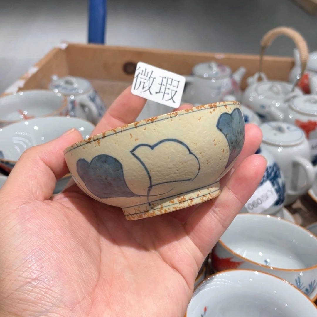 釉下彩纯手绘微瑕