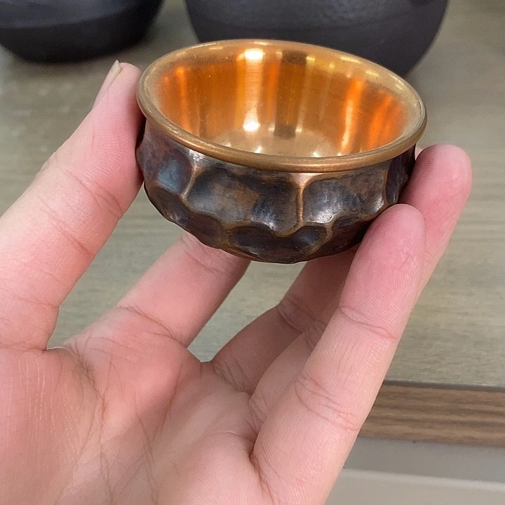 紫铜茶杯70毫升纯手工打造