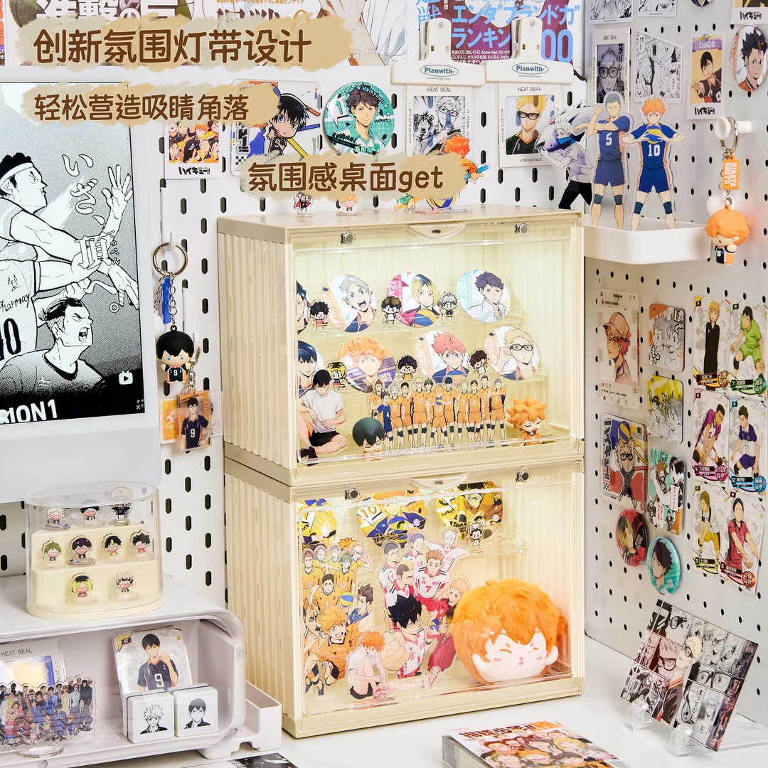 RMAX桌面收纳盒小痛柜吧唧展示透明塑料亚克力防尘大容量谷子手办