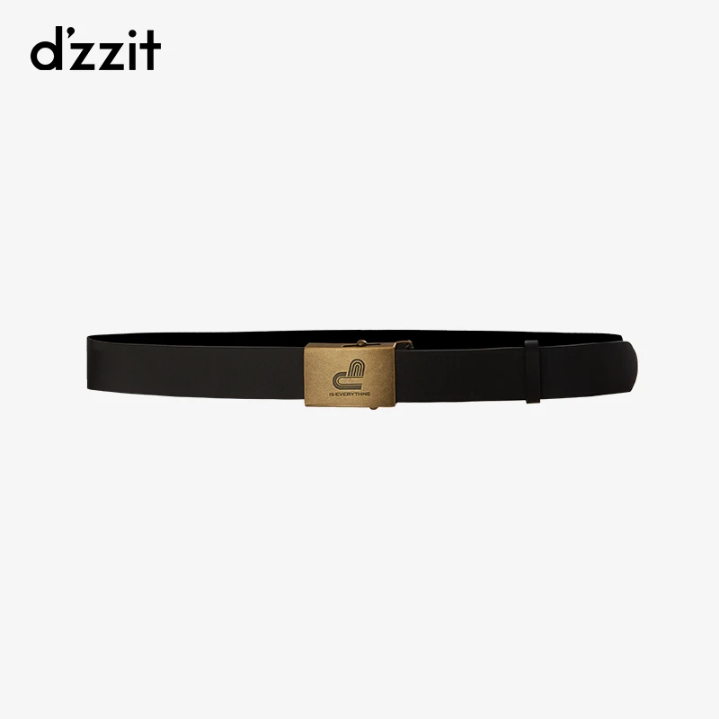 dzzit地素 复古时髦百搭简约可调节牛皮革料腰带皮带女3E2V101