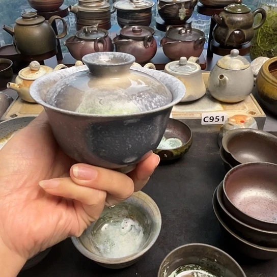 上**安柴烧茶具柴烧茶具