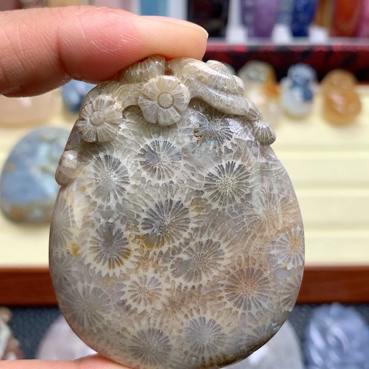 硅化珊瑚（珊瑚玉）未镶嵌颈饰