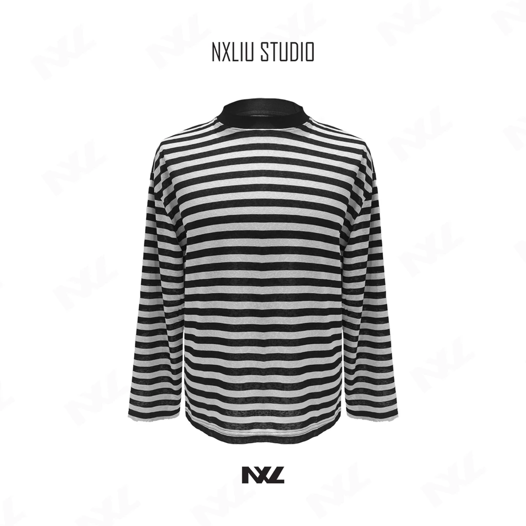 条纹长袖防晒1029