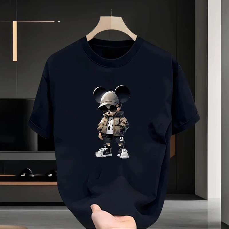 仓石一树潮牌卡通印花短袖t恤男士夏季新款宽松圆领半袖体恤上衣