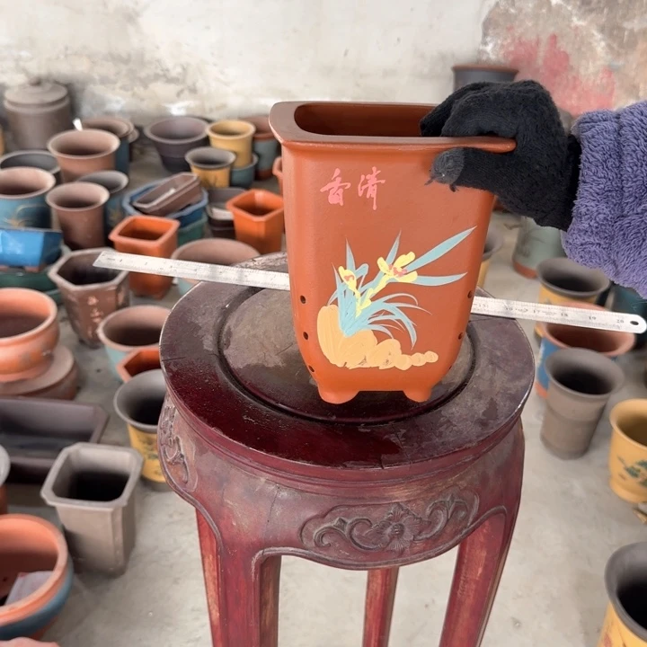 紫砂紫砂花盆口径