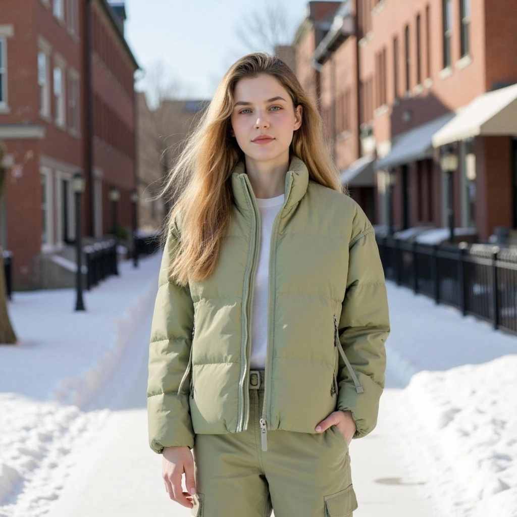 E309#J611款 白鸭绒休闲羽绒服保暖