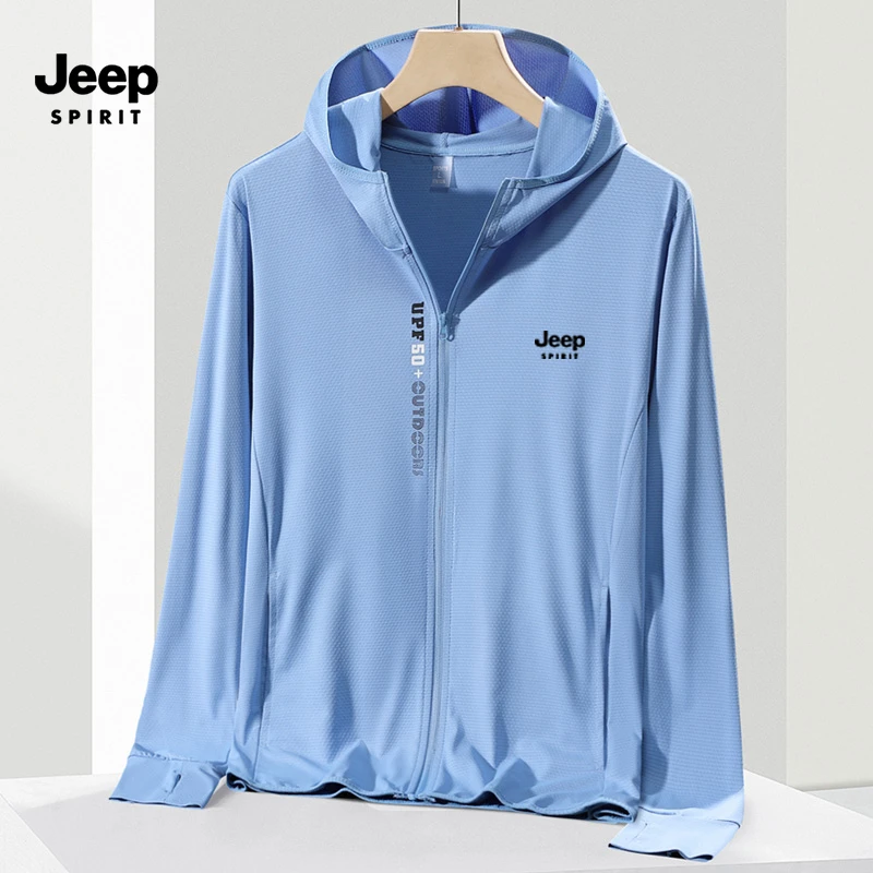 JEEP吉普UPF50+男士夏季薄款防晒衣户外透气防紫外线情侣女皮肤衣