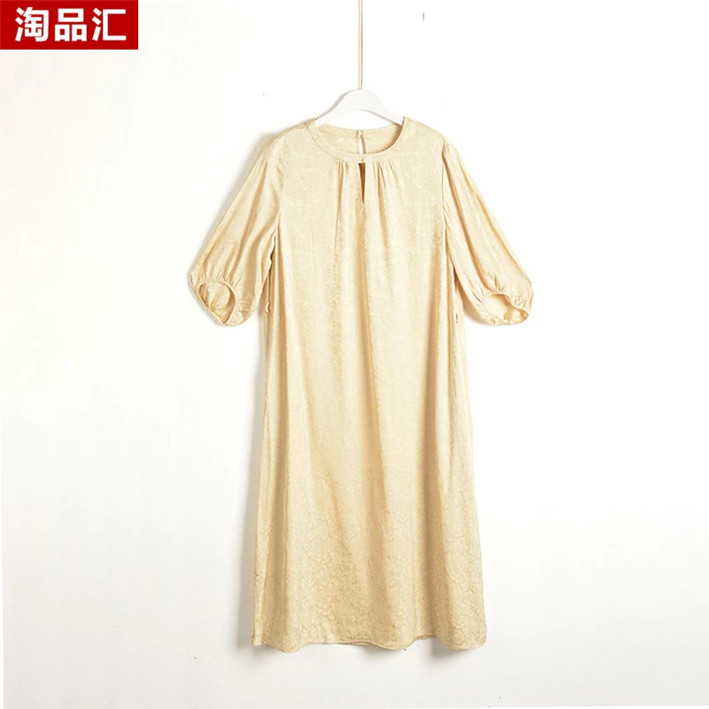 GPE4【专柜捡漏】中高端时尚女装DQB-连衣裙9128-燕麦奶色