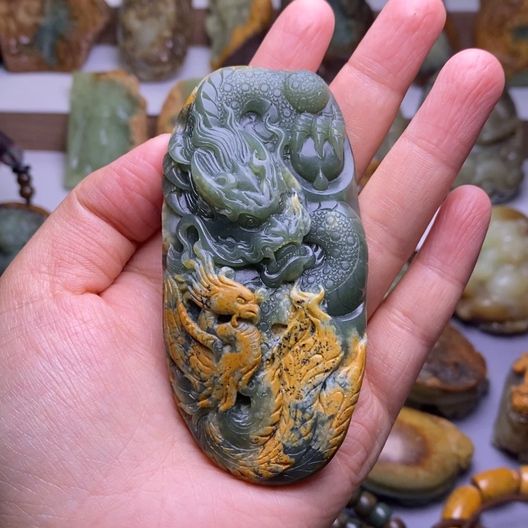 岫岩河磨玉（透闪石质玉）未镶嵌把件用****4