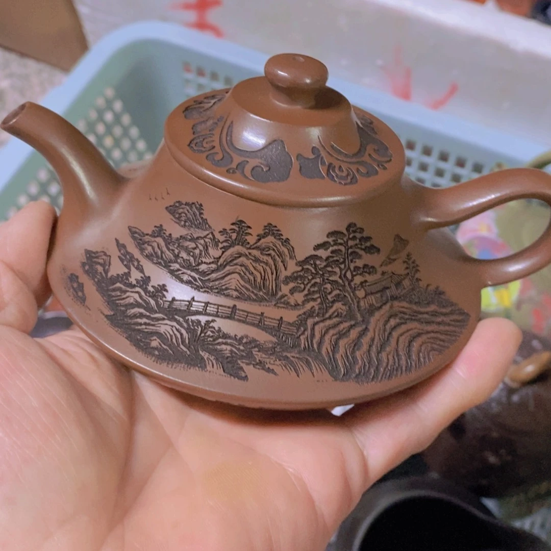 茶杯绿泥紫砂紫砂