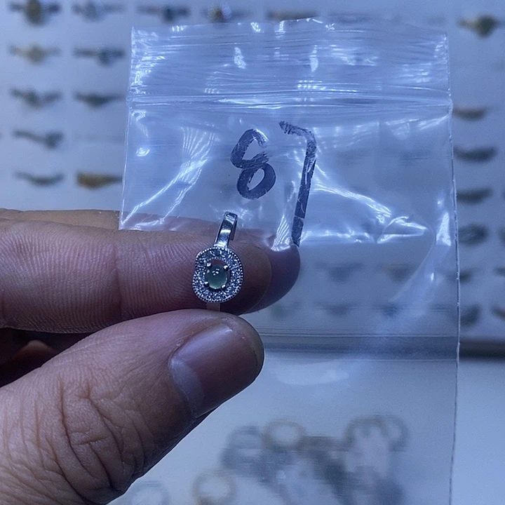 银S925镶嵌戒指翡翠戒指