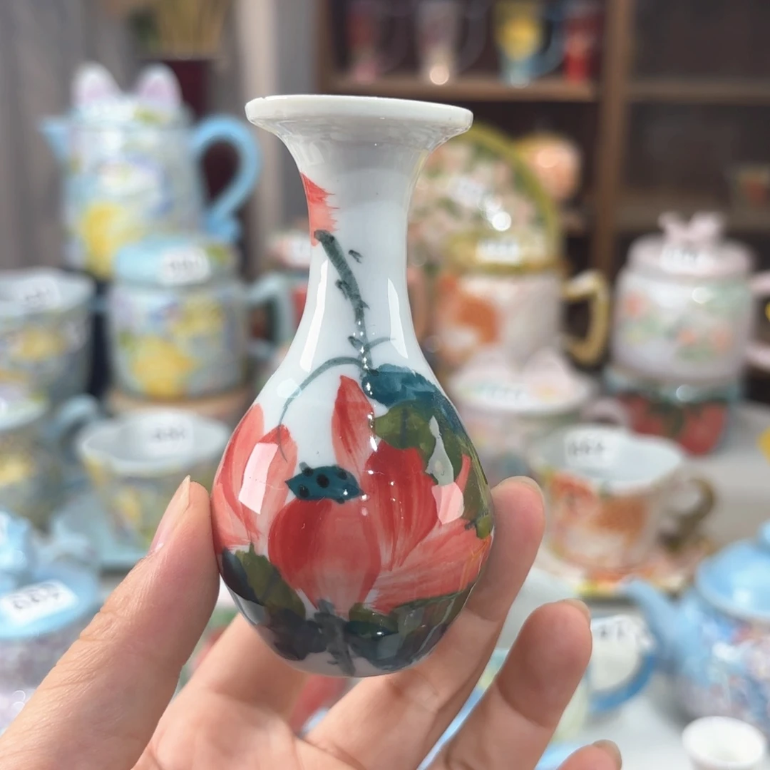 景德镇手绘高温釉下彩陶瓷茶具