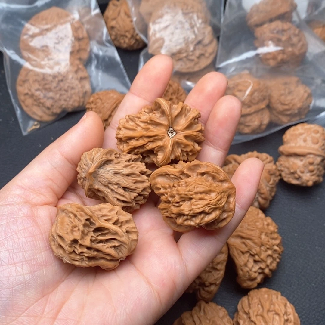 文玩核桃把件菊*羲两对企鹅
