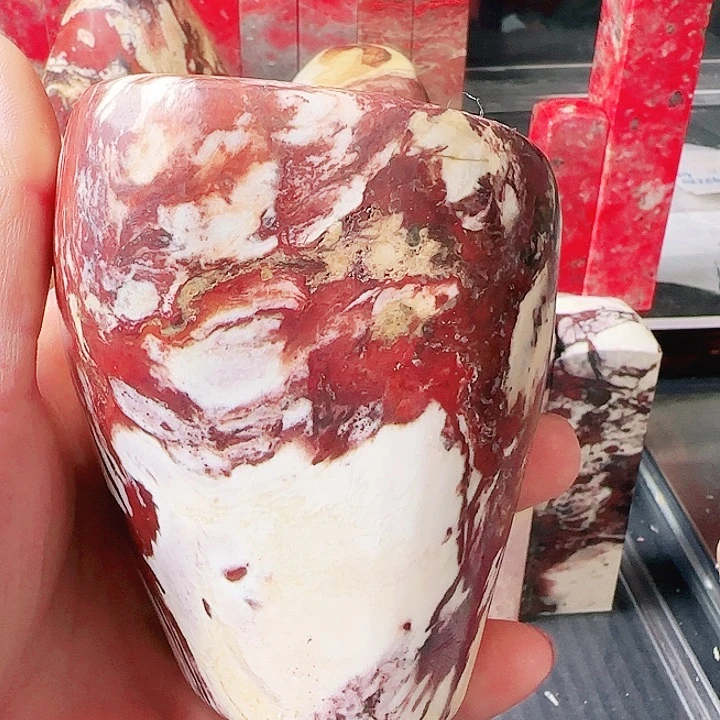 印石昌化石昌化朱砂手把件