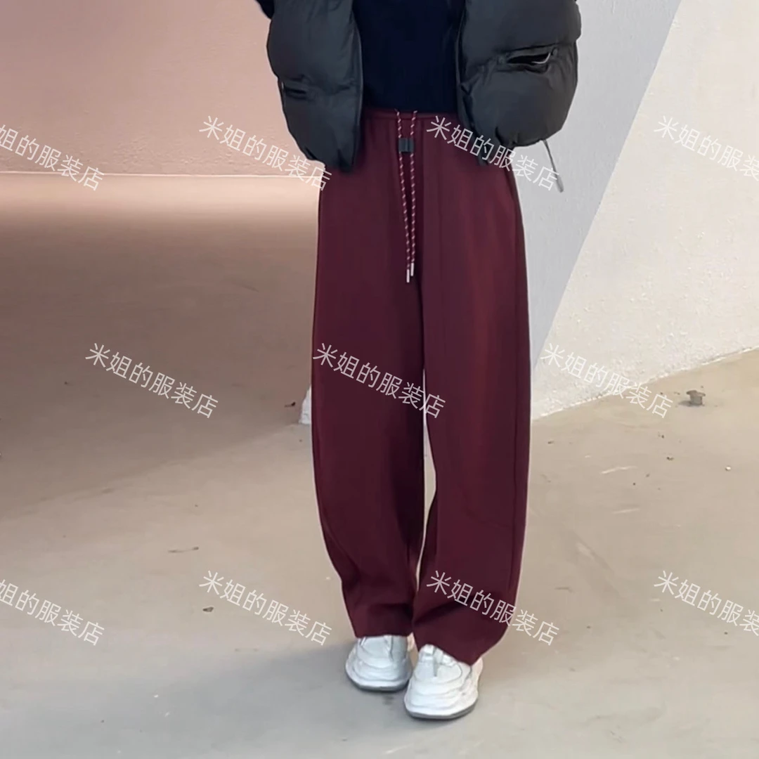 早秋设计感弯刀卫裤高腰显瘦时尚百搭休闲裤