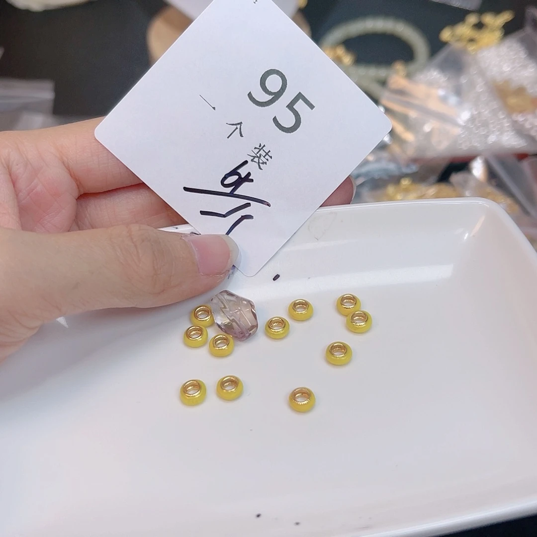 紫晶珠宝半成品银S925镀金镶嵌95