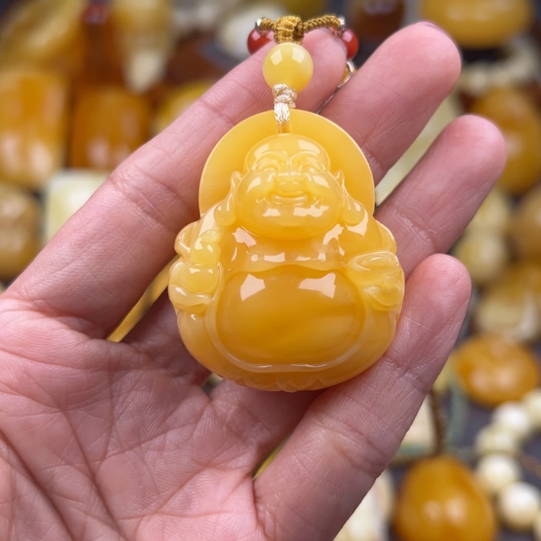 琥珀裸石未镶嵌玉**蝶纯天然琥珀蜜蜡无优化