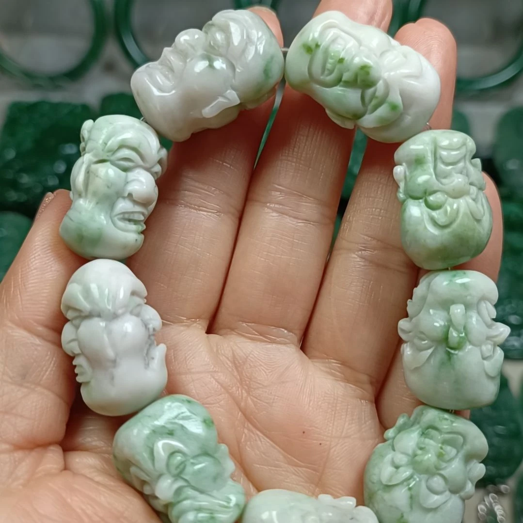 独山玉未镶嵌十八罗汉