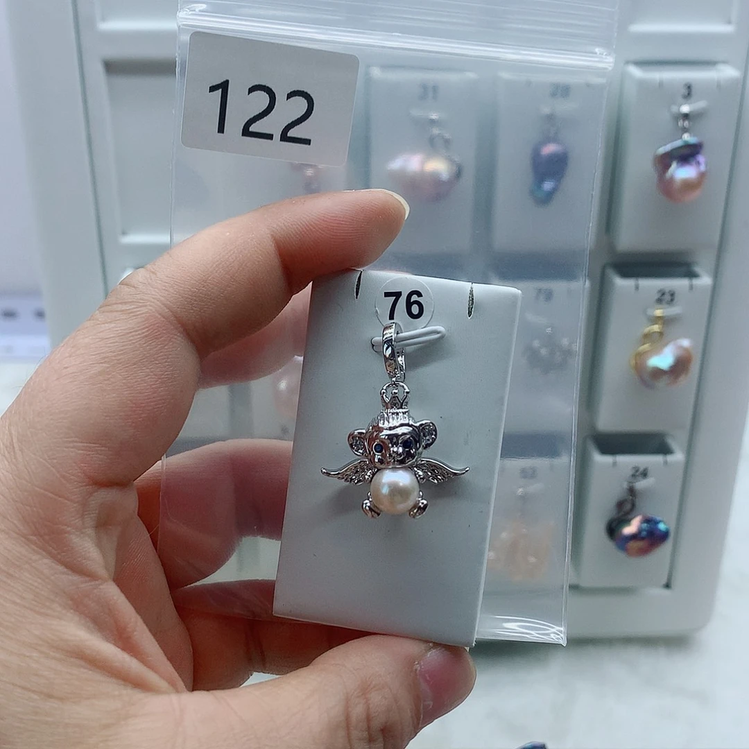 吊坠(不含链)淡水珍珠合金