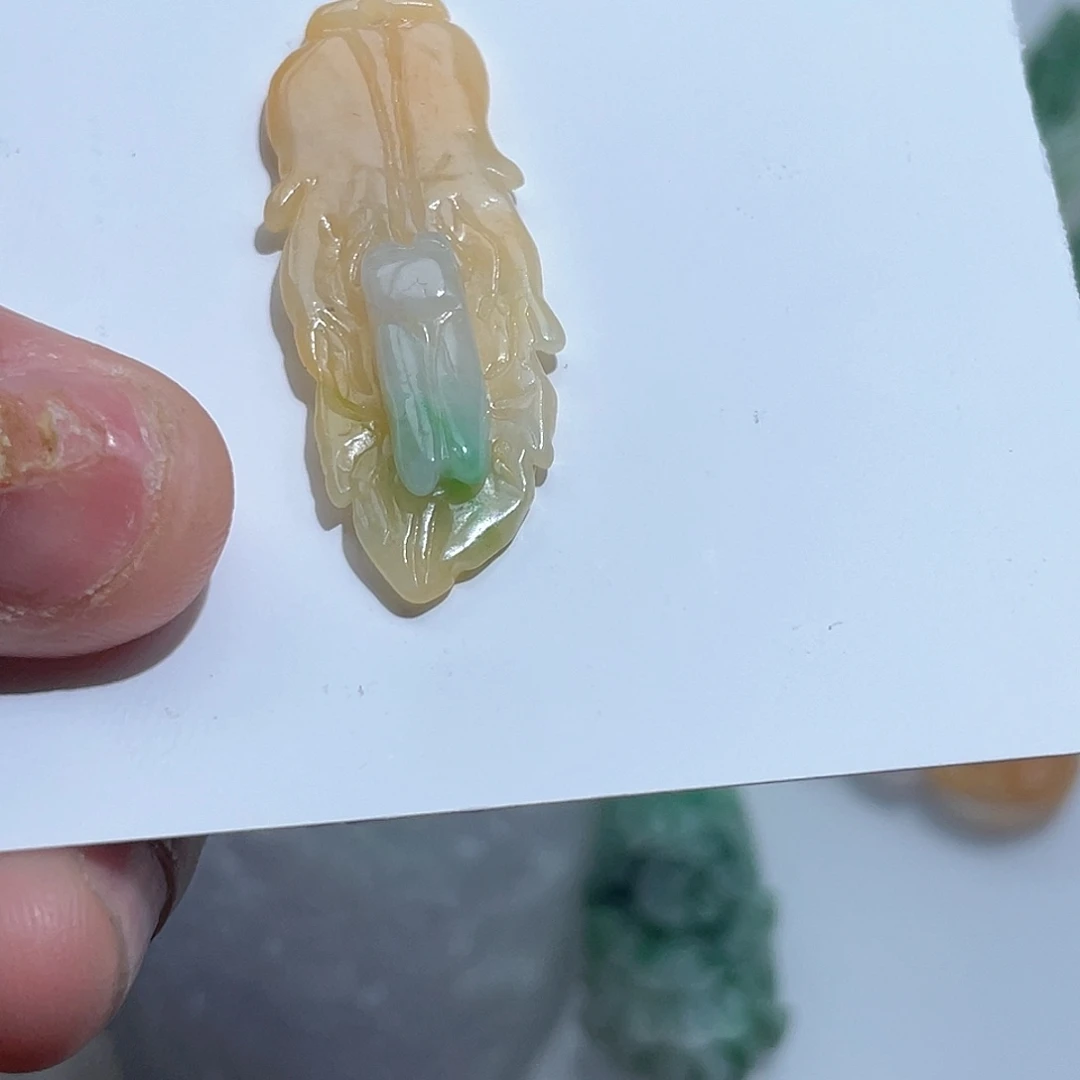 翡翠未镶嵌颈饰这