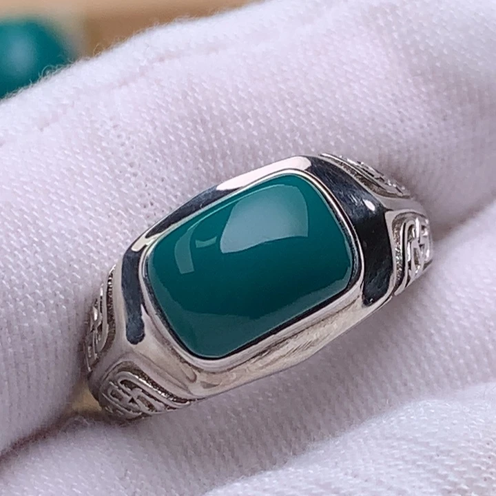 绿松石珠宝奇石银S925镶嵌